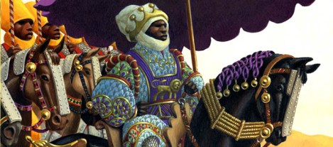 An artistic rendition of emperor Mansa Musa