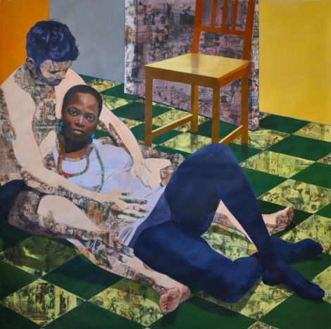 "Cradle Your Conquest" by Njideka Akunyili. 