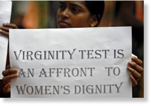 Virginity test protest
