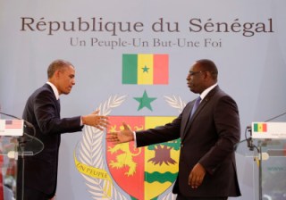 U.S. President Barack Obama meets his Senegalese counterpart, Macky Sall