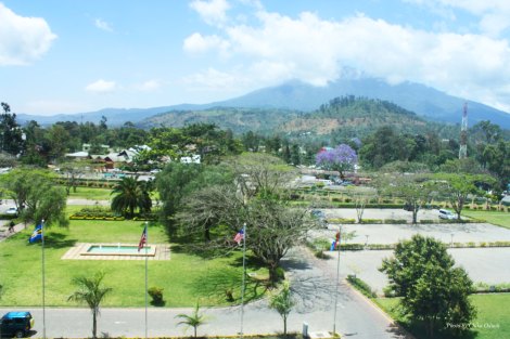 View of Mt. Meru from Mount Meru Hotel in Arusha, Tanzania. Photo by Chika Oduah. October 2013