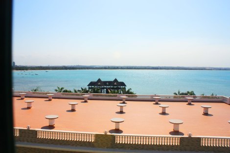 View of the Indian Ocean from the Double Tree Hotel in Dar es Salaam. Photo by Chika Oduah. October 2013