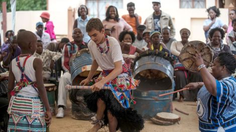 Kyle Todd , 12, South African healer dance during an initiation ceremony in Pretoria November 14, 2015. AFP. MUJAHID SAFODIEN