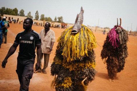 Fiber masks from Lery village. Photo by Jacob Balzani Loov