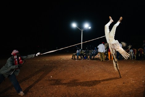 Textile night mask from Lékoro. Photo by Jacob Balzani Loov